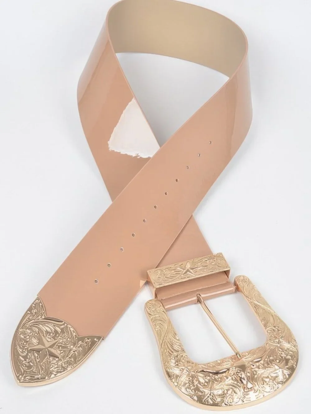 Oversized Multi Metal Waist Enamel Belt